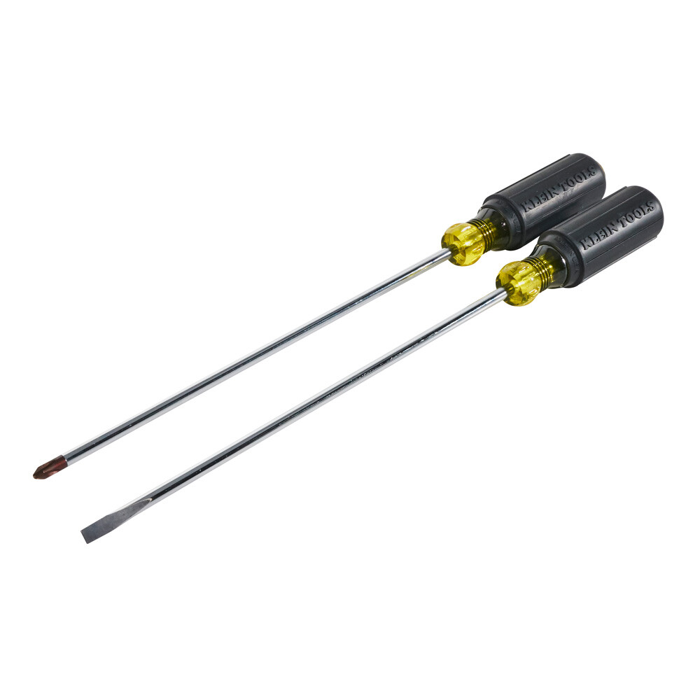 Klein Tools 85072 10-Inch Long Blade Screwdriver Set, 2-Piece