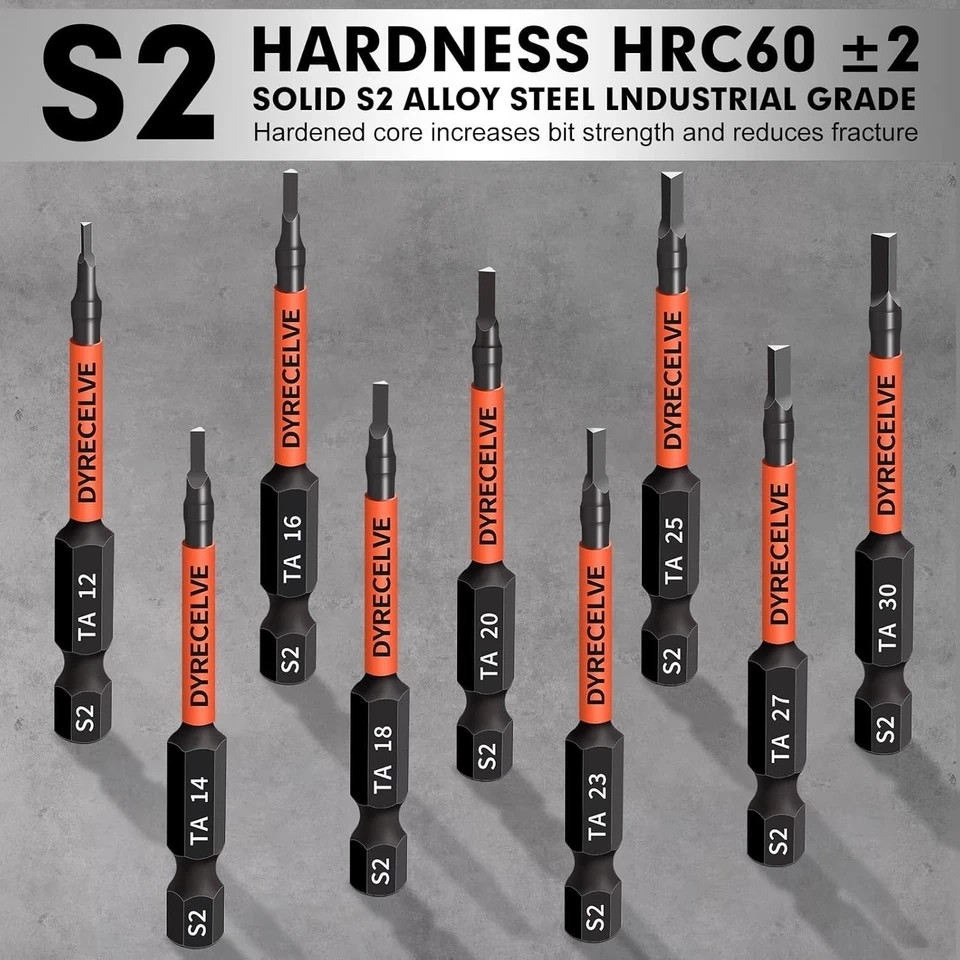 10-Pack Triangle Screwdriver Set – Premium S2 Steel Triangle Bit Set (2.56″ Long