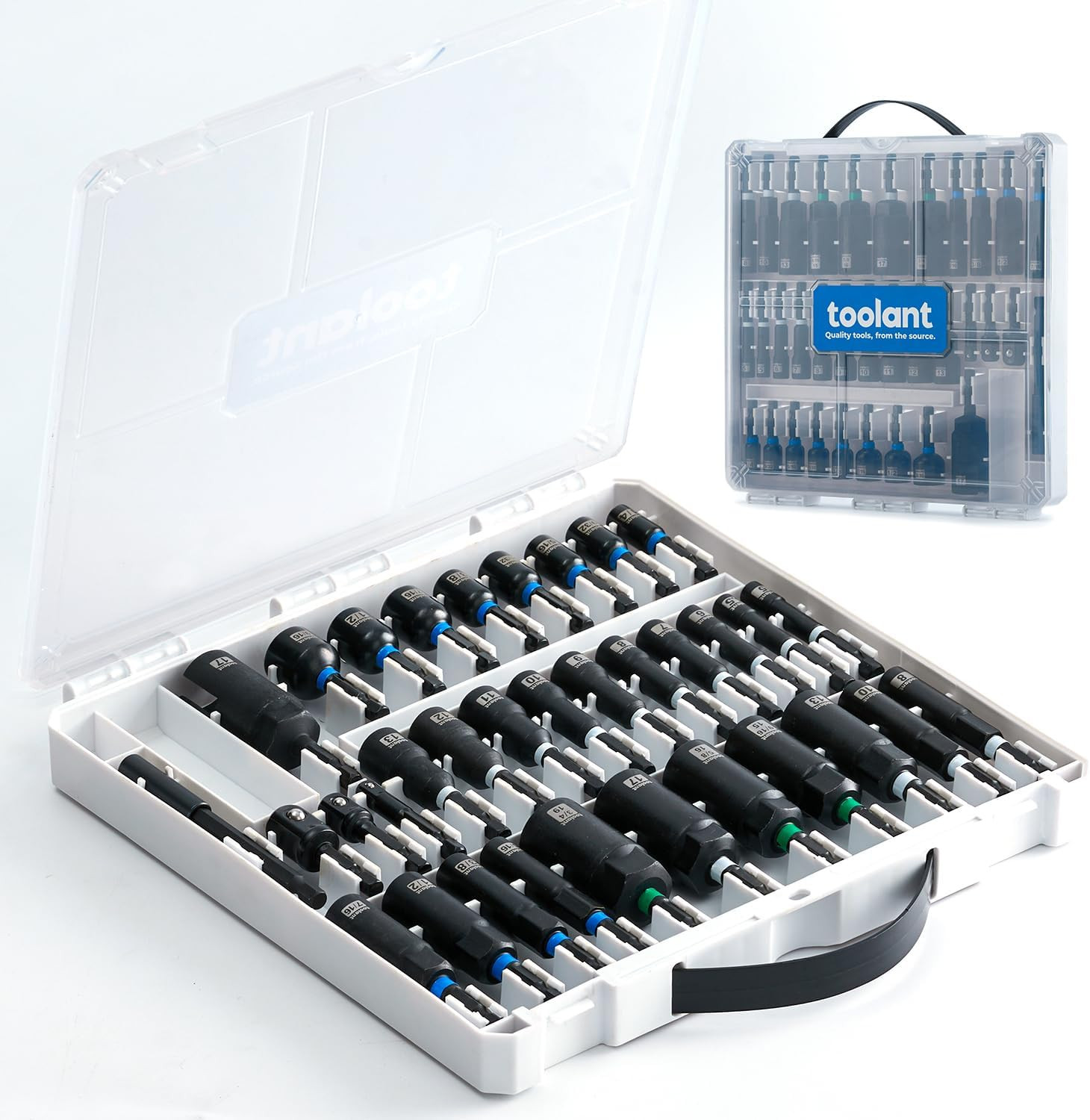 34 Piece Magnetic Nut Driver Set, Impact Driver Bit Set, Deep Nut Driver, Impact