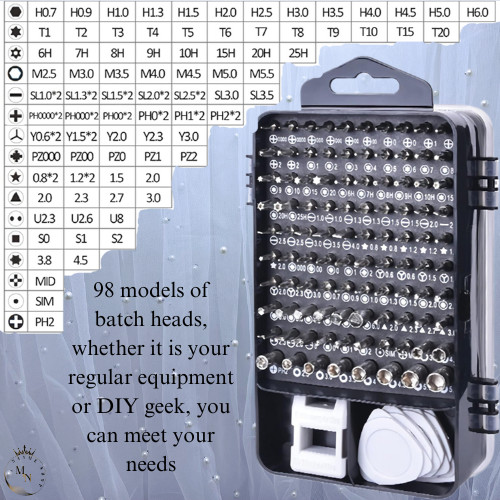 115 In 1 Precision Magnetic Screwdriver Multifunction Household Repair Tool Set