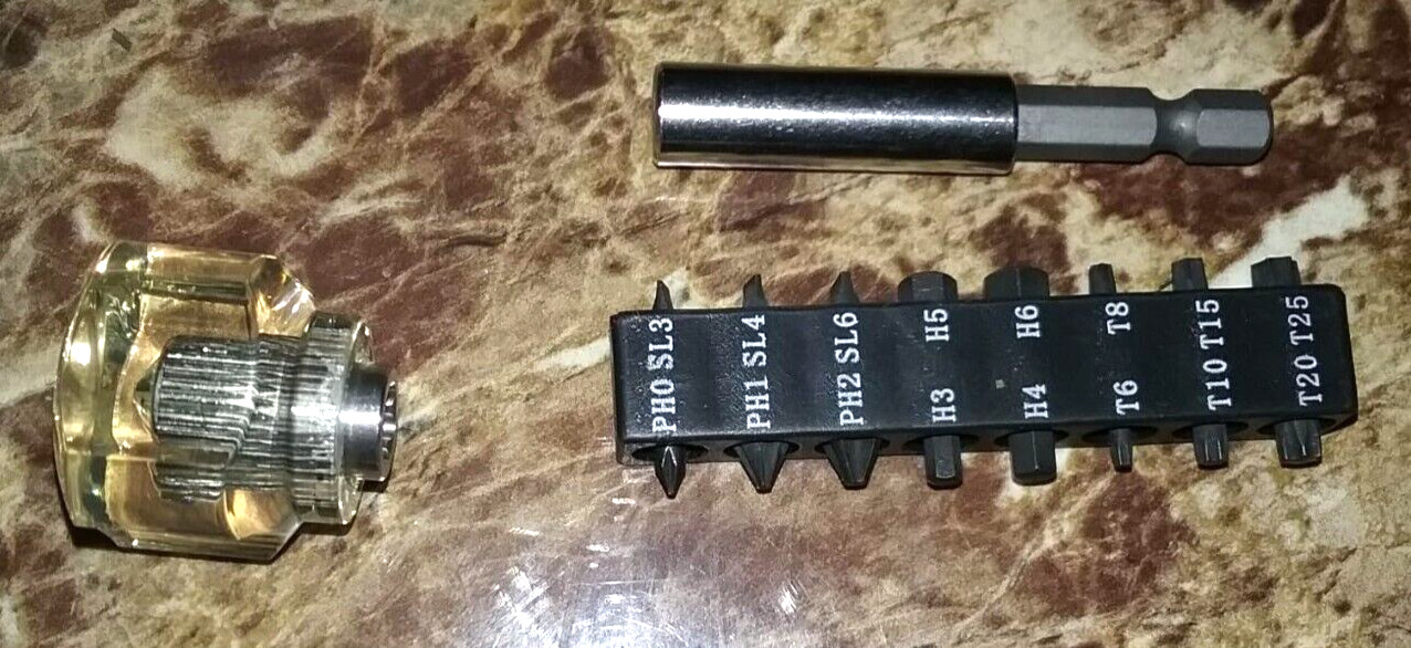 10In1 Short Stubby Mini Screwdriver Cellulose Acetate Fiber Handle Double-headed