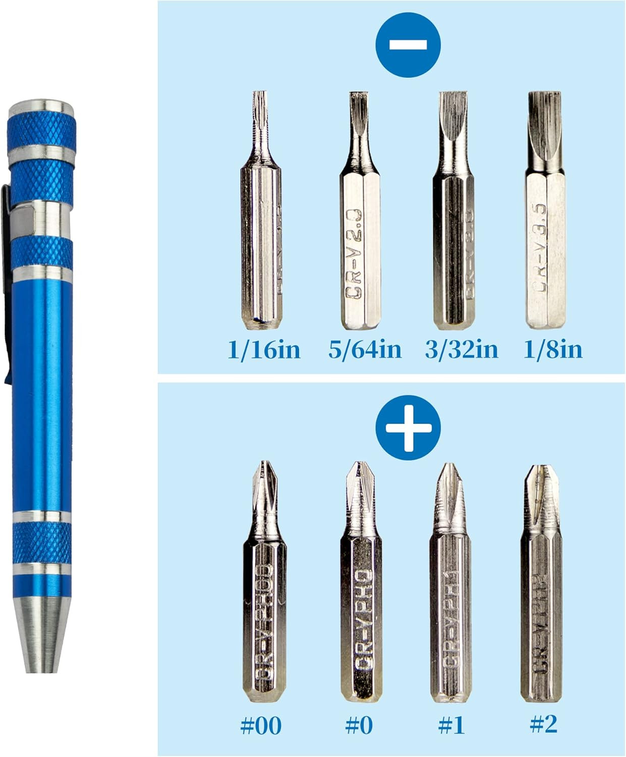 8 in 1 Mini Screwdriver Set Small Screwdrivers Pen Magnetic Repair Tools EDC Com