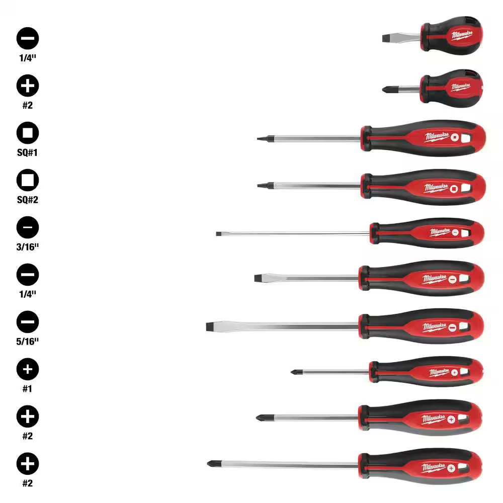 Combination Screwdriver Set (10-Piece)