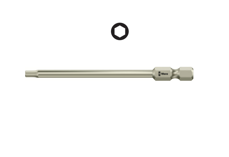 WERA 05071107001 3840/4 Bits, stainless, 5/32 x 3 1/2 inches