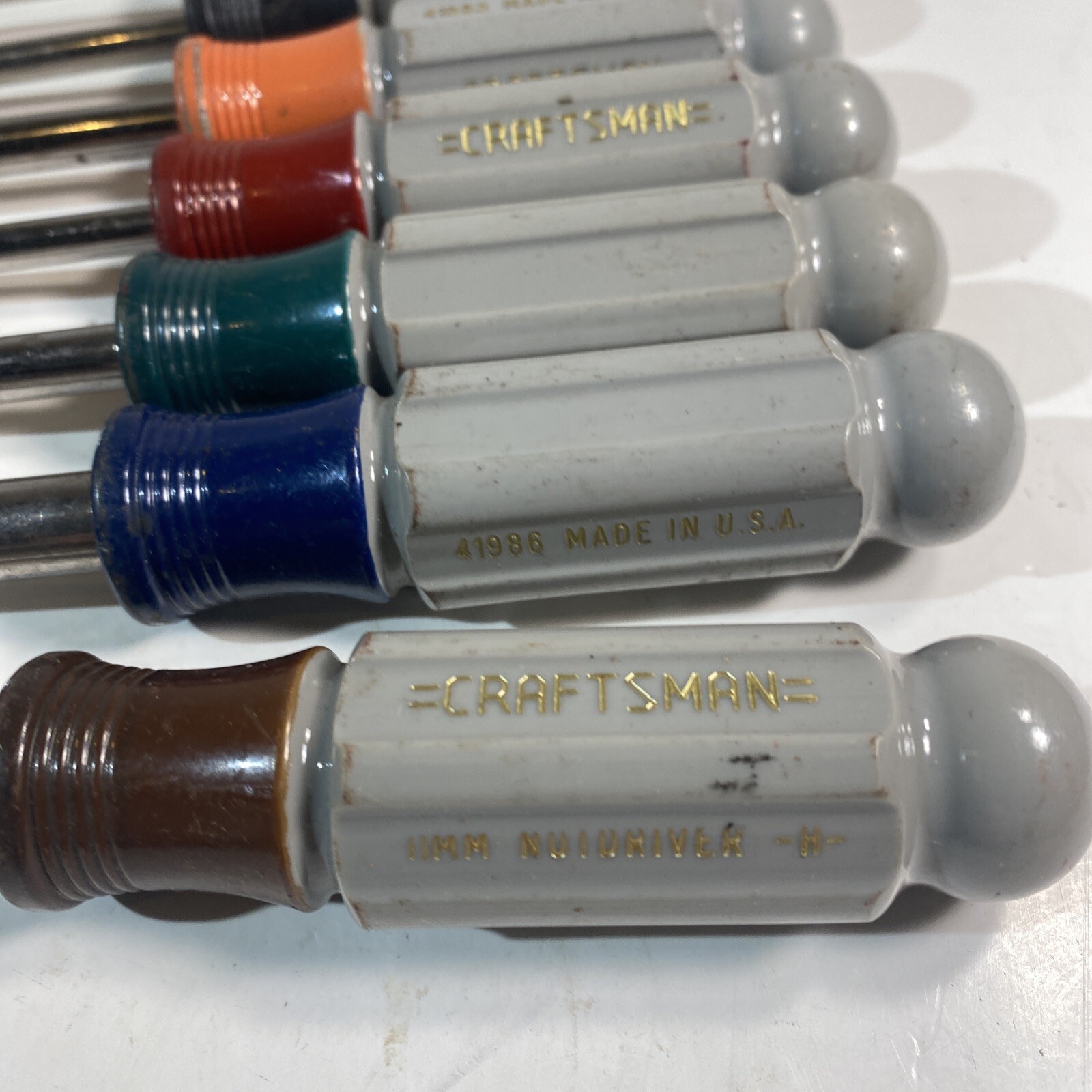 Vtg Sears Craftsman USA 14Pc Nut Driver Set (+1 Extra) SAE Standard & MM Metric