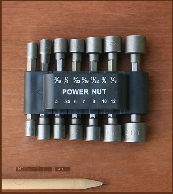 Nut Driver Set 14 Piece ¼” Hex Nut Driver Bit Set 3/16–7/16 inch + Metric 5-12mm