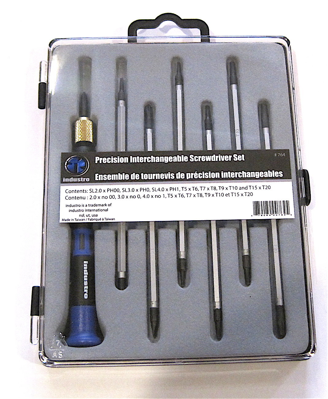 Precision Slotted, Phillips & Torx Driver Set. 7 Double Tipped Drivers & Handle