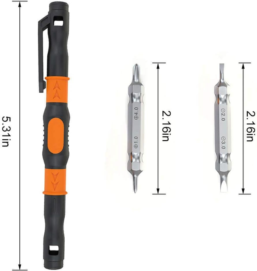 Portable Pocket Pen Screwdriver Set – 2 PACK Precision Screw Driver Multi-Tool S