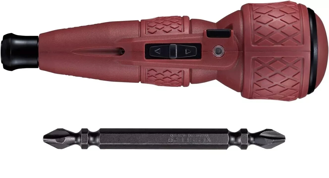 VESSEL BALL GRIP USB CHARGE POWER DRIVER 1 BIT SET(PH2) LIMITED RED 220USB-S1DR
