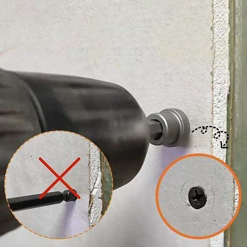 5PCS Magnetic Positioning Screwdriver Bits 25mm/50mm Woodworking Screw Hex Tools