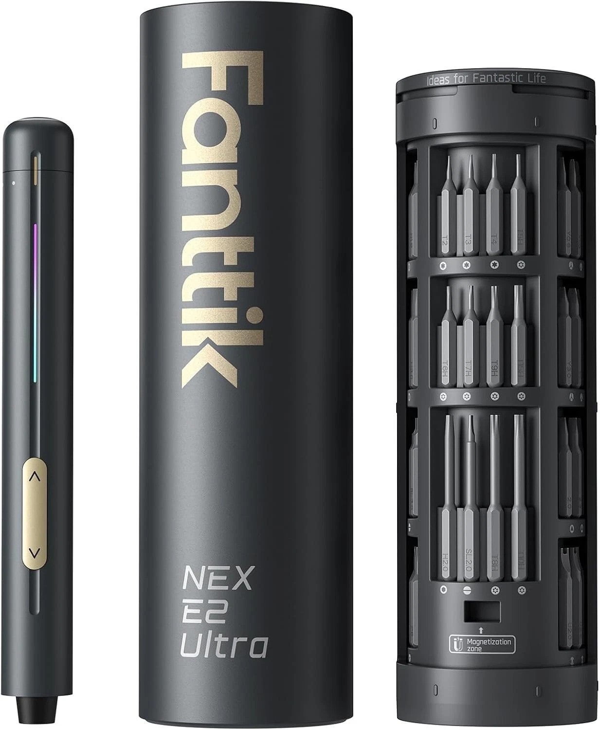 Rechargeable E2 Ultra Screwdriver – 5 Adjustable Torque Settings & LED Light
