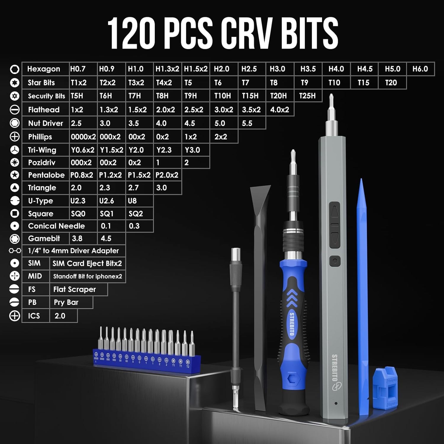 Electric Screwdriver, 144-In-1 Precision Screwdriver Set, 120 Magnetic