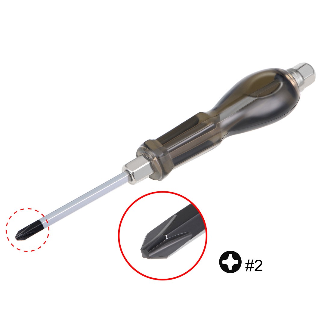 #2 Phillips Impact Screwdriver 4-Inch Cross Point Demolition Driver Set 2 Pcs