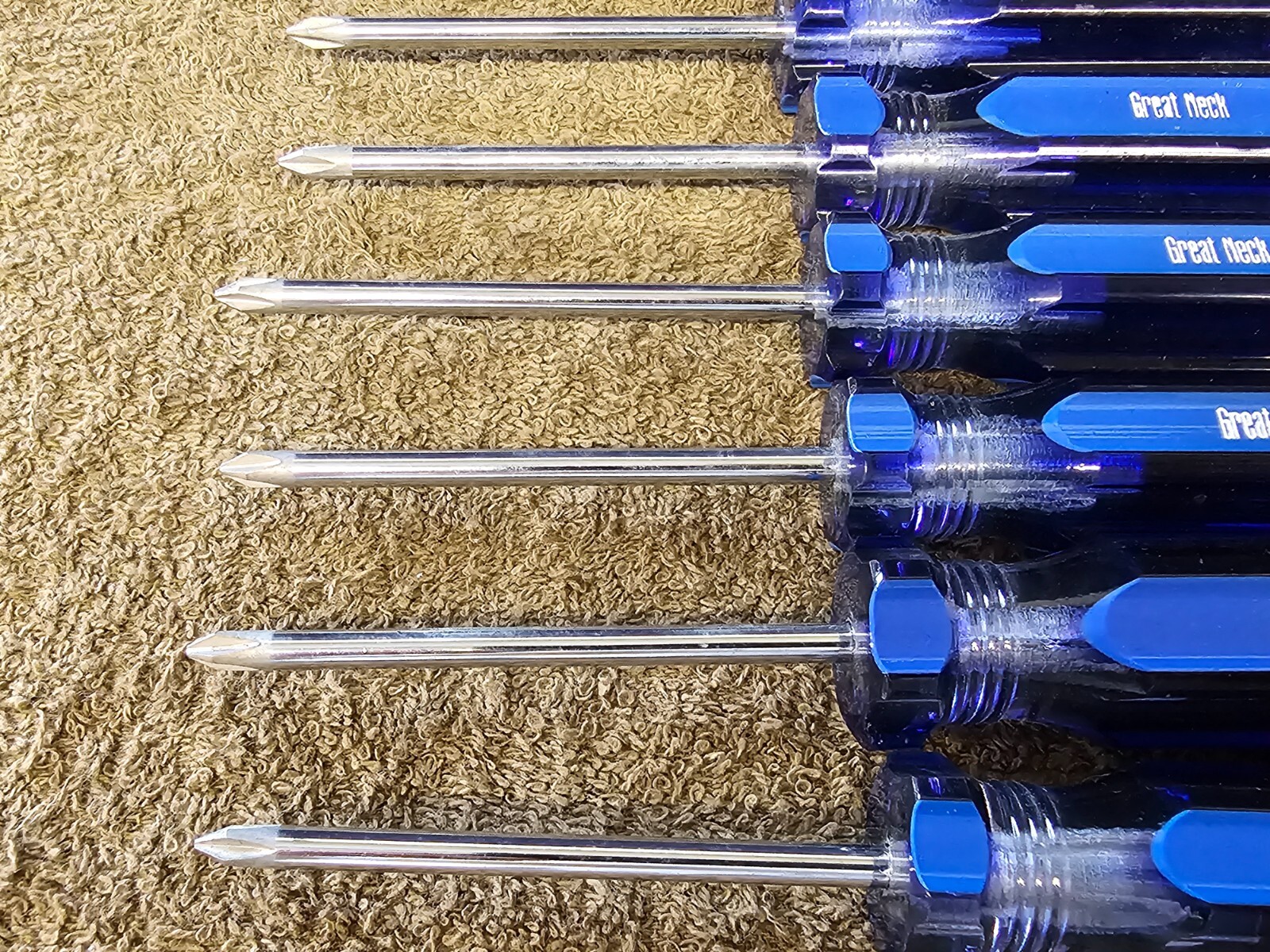 7 Great Neck Phillips Head Screwdriver Screw Driver 6.5″ length SAE Standard Lot