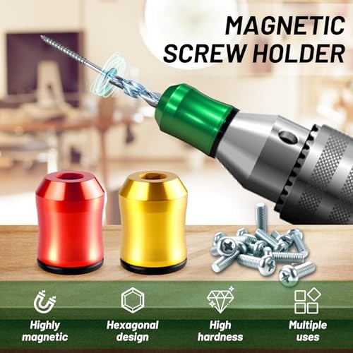 3PCS Magnetic Screw Holder,Strong Screwdriver Head Magnetic Ring,Universal Remov