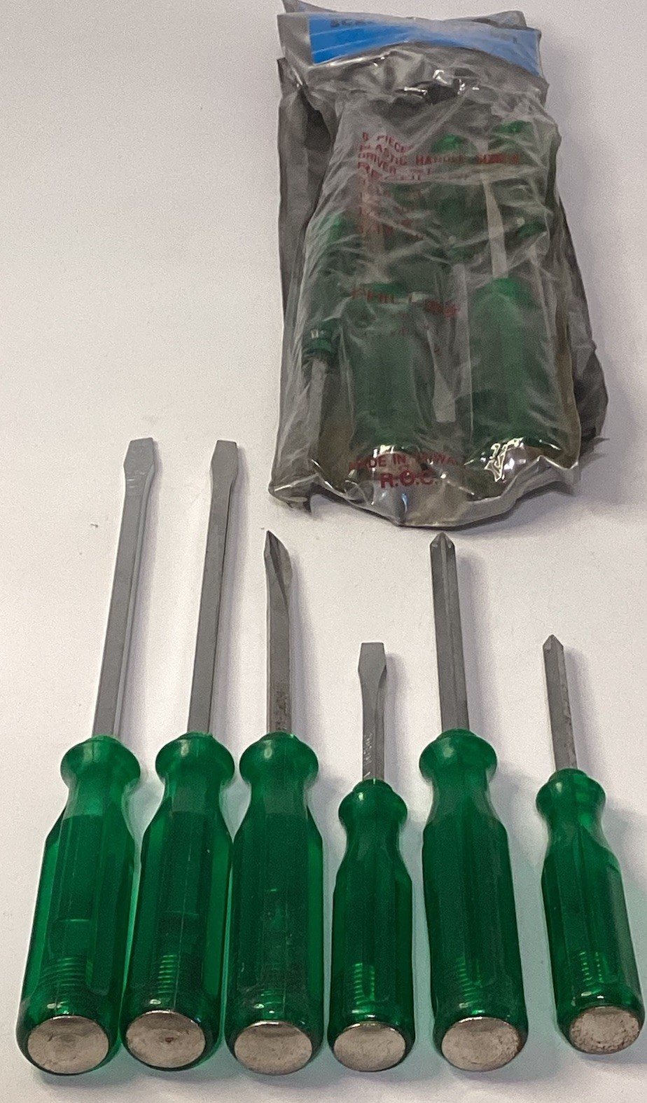 Set Of (2) Champion Quality Tools 6pc Go Thru Screwdriver Set