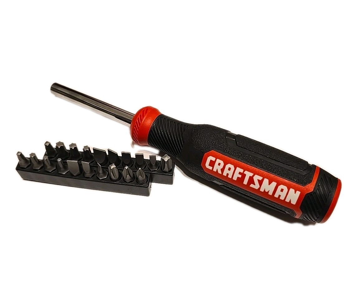 Craftsman Bi-material Magnetic Screwdriver Handle with 20pc Bit Set