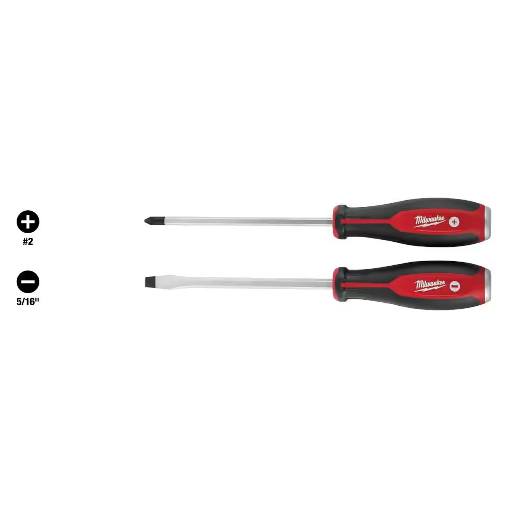 Demo Screwdriver Drivers With Steel Caps (2-piece) | Milwaukee Demolition Set