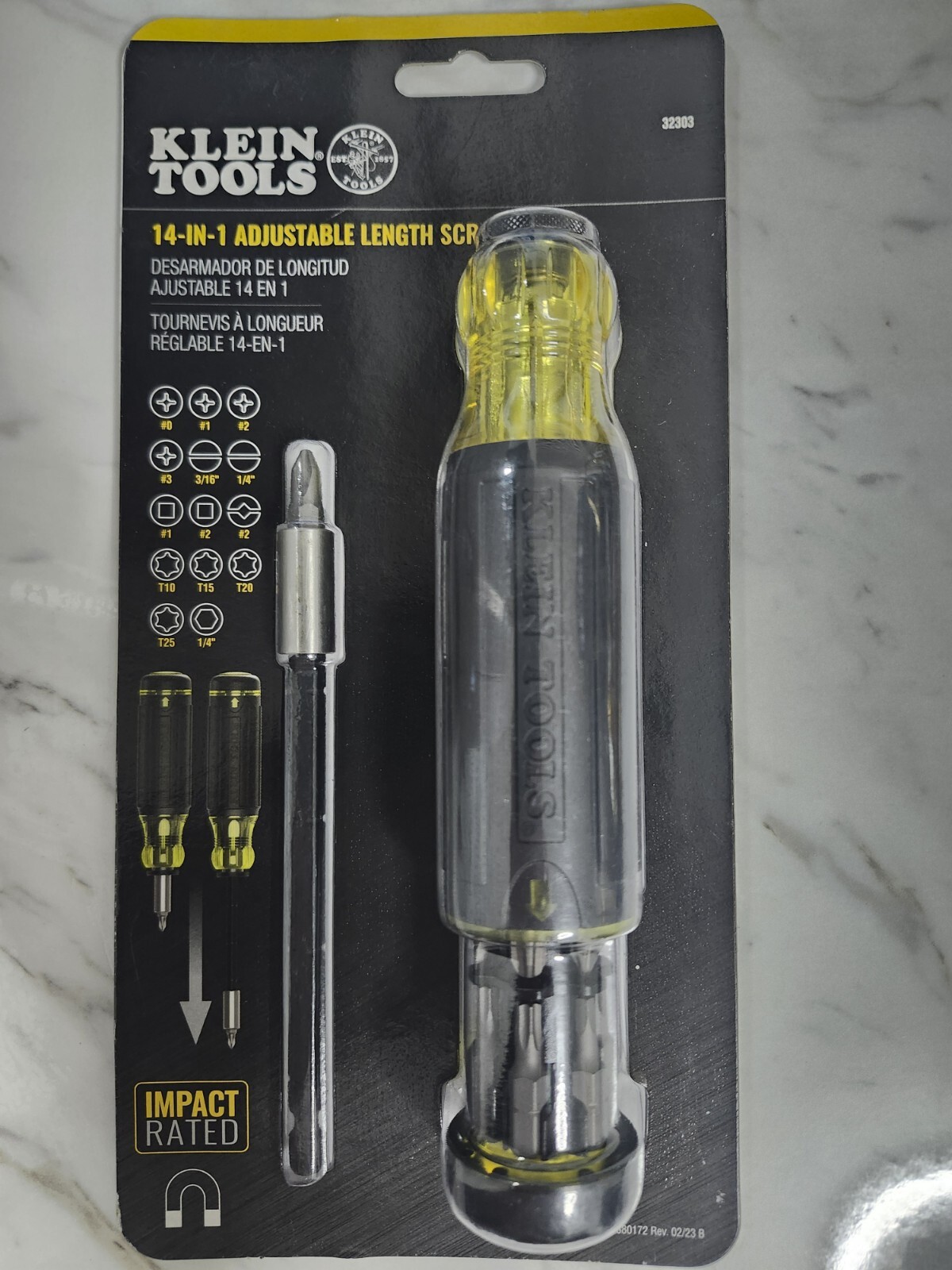 Klein Tool 14-in-1 Magnetic Multi-Bit Adjustable Length Screwdriver 32303