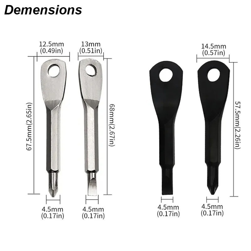 NEW Mini Keychain Screwdriver Set Portable Phillips Slotted Pocket Repair Tool