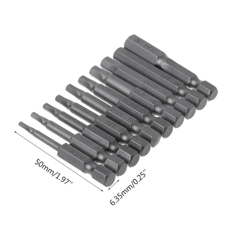 Hex Key Allen Bit Set Quick Change Connect Impact Driver Power Drill H1.5~H8