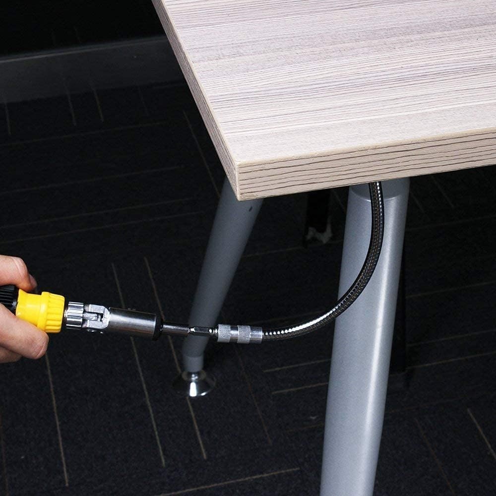 2Pc Flexible Extension Drill Bit Holder Shaft Impact Driver for Hand Ratchet 1/4