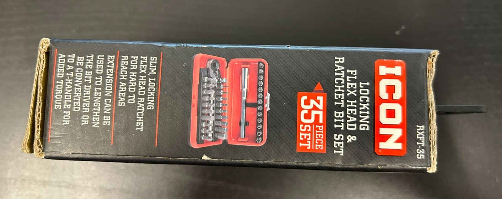 ICON RXFT-35 LOCKING FLEX HEAD RATCHET BIT SET 32/35 PIECE READ FREE SHIPPING