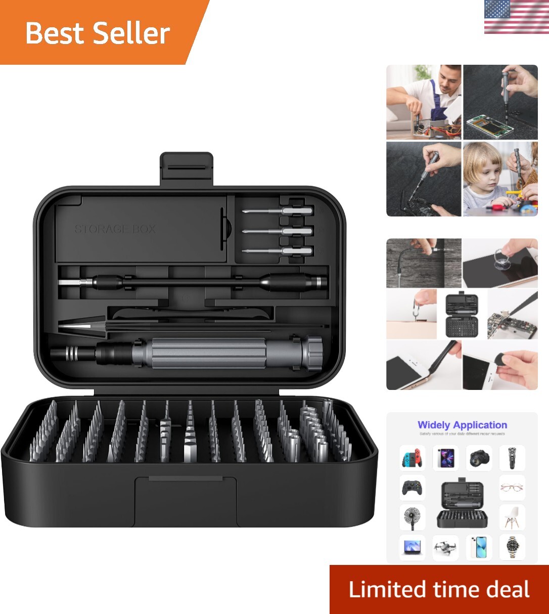 Ergonomic 150-in-1 Magnetic Screwdriver Kit for Ultimate Electronics Repairs