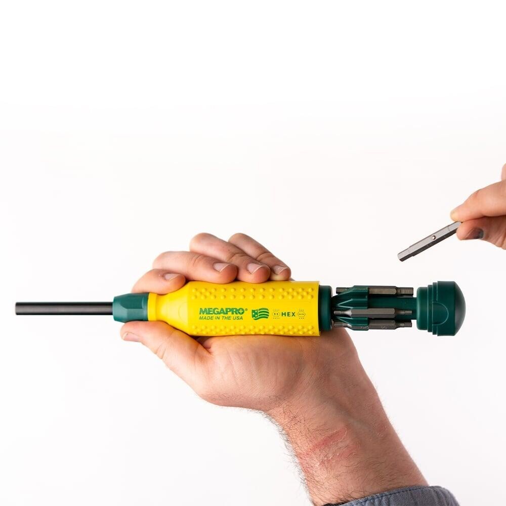 Megapro Hex Multi Bit Screwdriver 15in1 151HX 2-6mm 3/32-1/4 Hex Key Wrench Bit