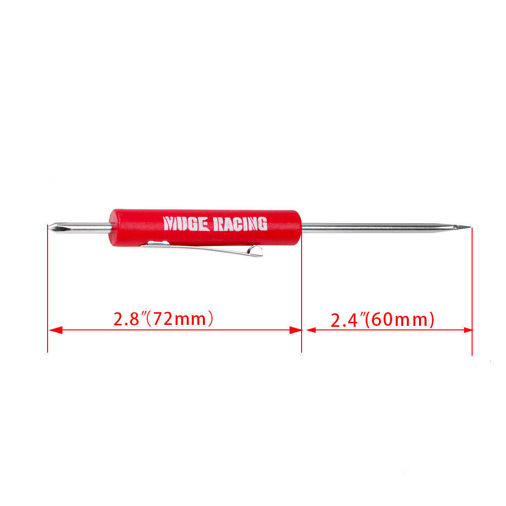 20 X Red Mini Pocket Screwdriver Phillips & Flat Head Tip with Magnet and Clip