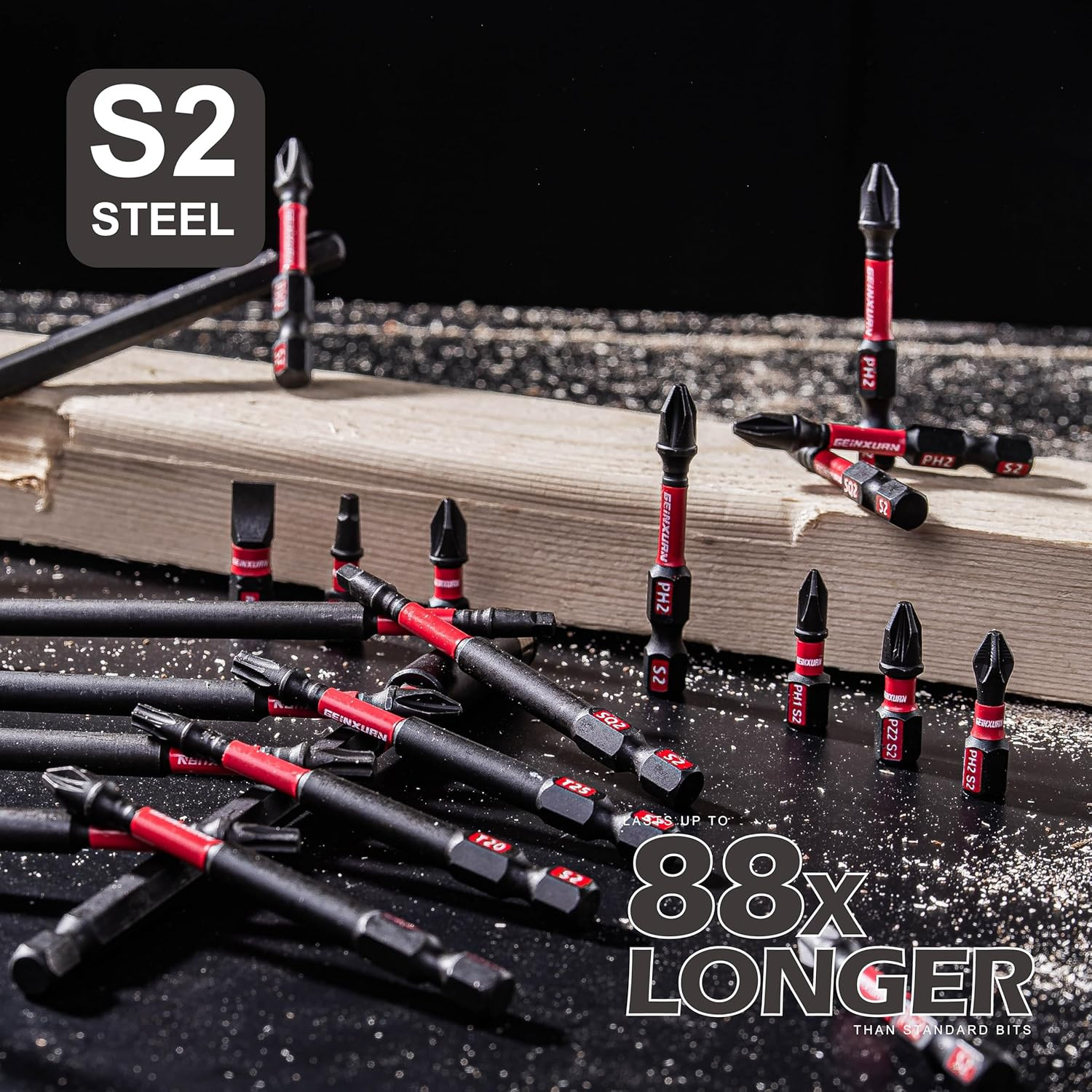 Impact Tough Magnetic Mixed 45Pack Insert Driver Bits, S2 Alloy Steel