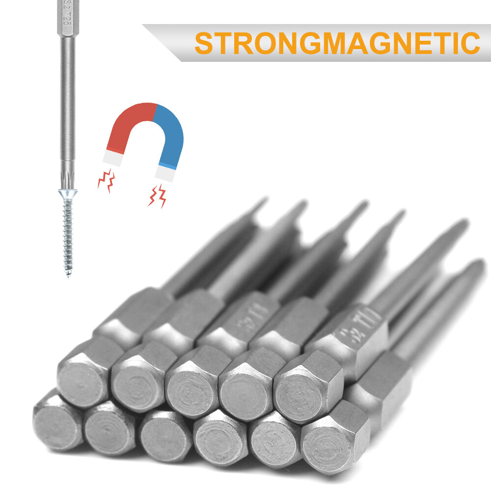 11pc T6-T40 Magnetic Head Torx Screwdriver Bit Set Security Tamper Proof Star