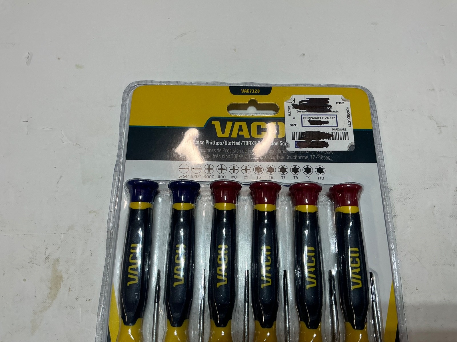 VACO VAC7123 12-Piece Precision Screwdriver Set, Phillips, Slotted, TORX with…