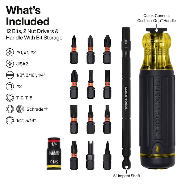 Klein Tools 32304 Hvac Adjustable Length Screwdriver