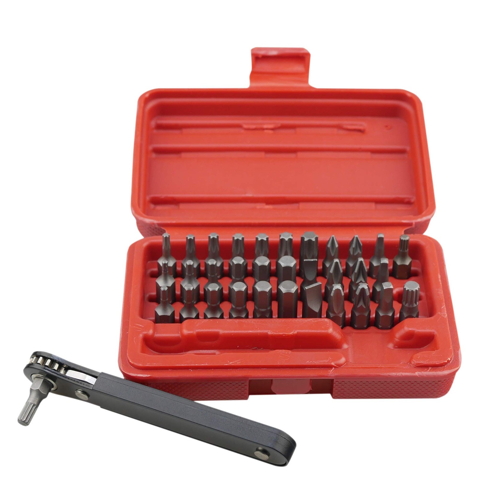 KAIFNT K402 Screwdriver Bit Set with Mini Ratchet General Purpose, Black