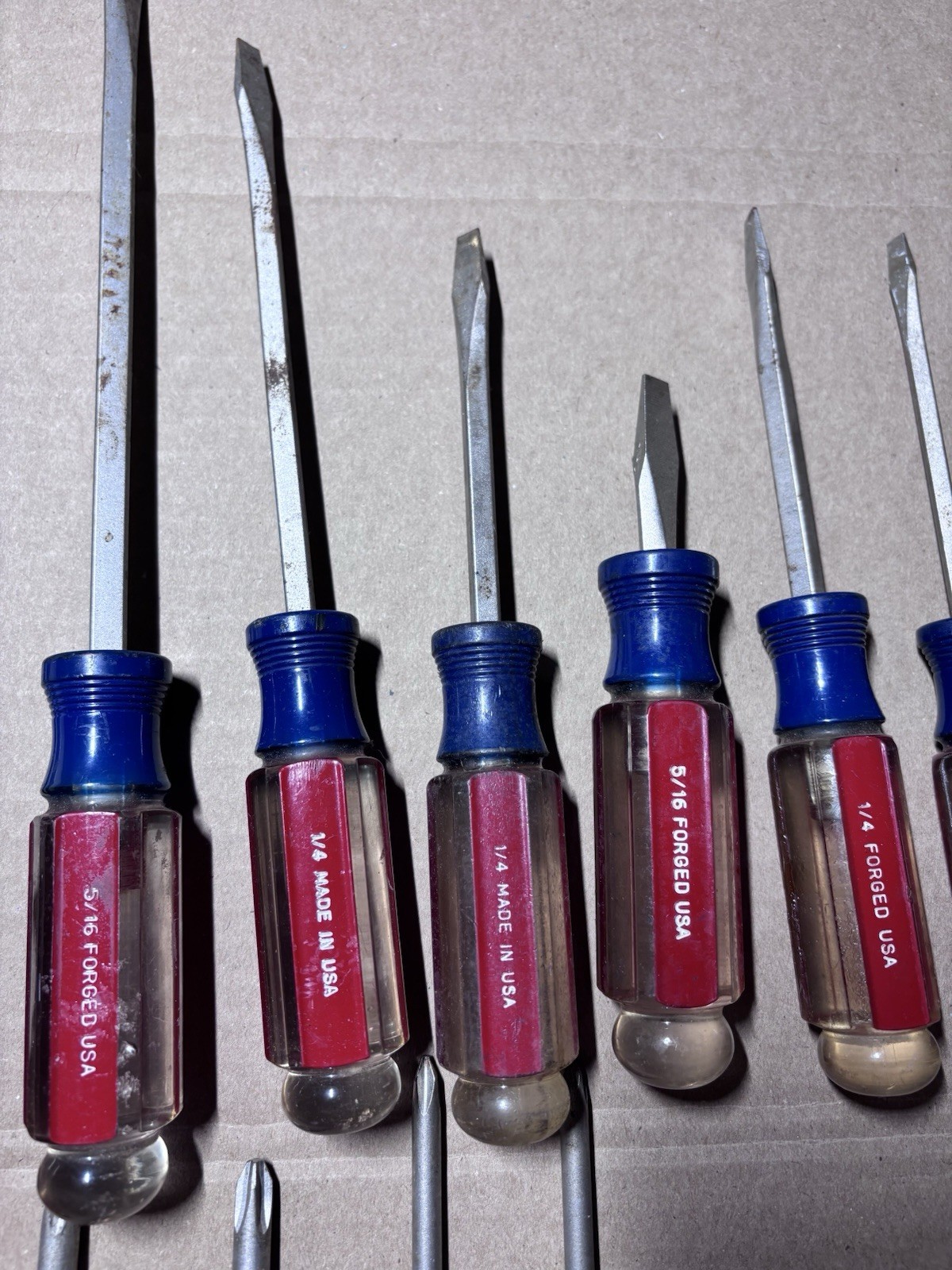 Vintage Craftsman WF USA Screwdriver Set Lot (27 Pc) Flathead Phillips Torx Blue
