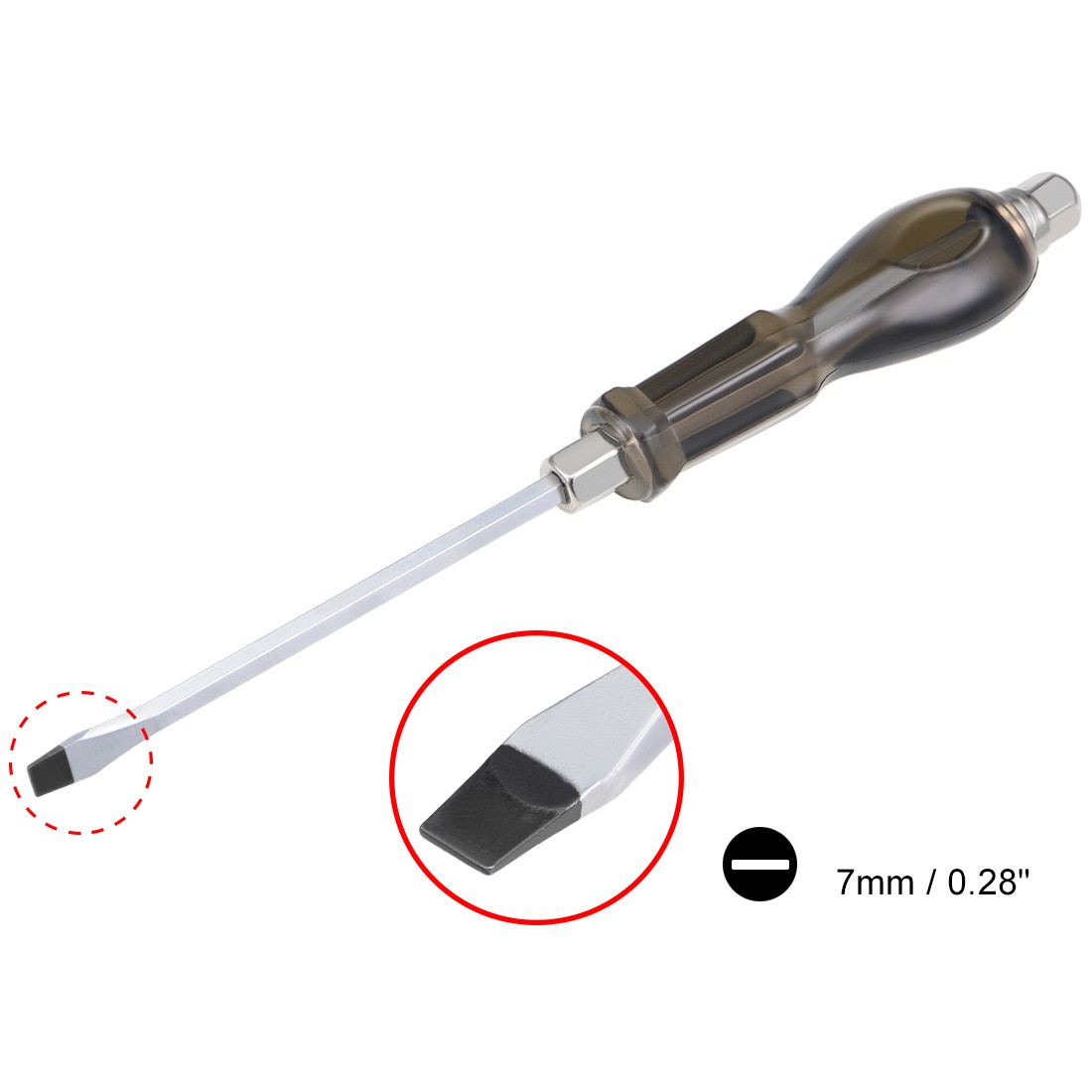 7mm Slotted Impact Screwdriver 6-Inch Demolition Driver Magnetic