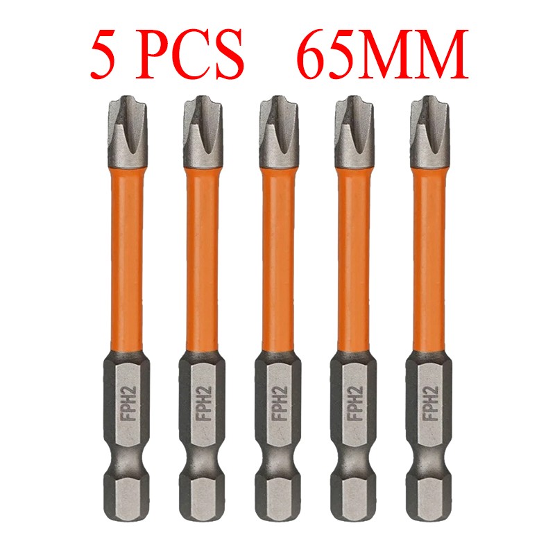 5pcs Strong Magnetic Special Slotted Cross Screwdriver Bit For Electrician FPH2