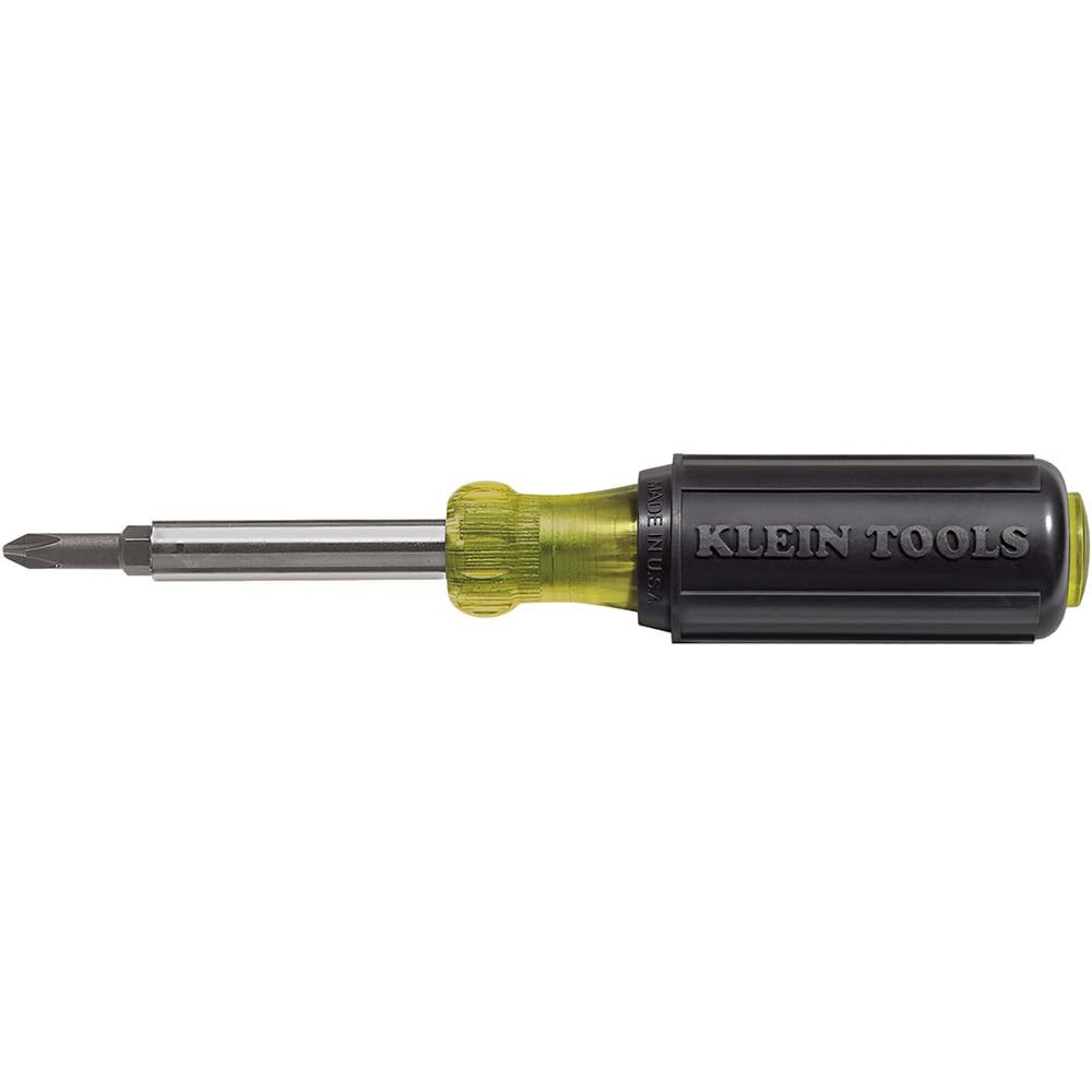 Klein Tools 5 in 1 Multi Bit Screwdriver Nut Driver with Cushion Grip Handle