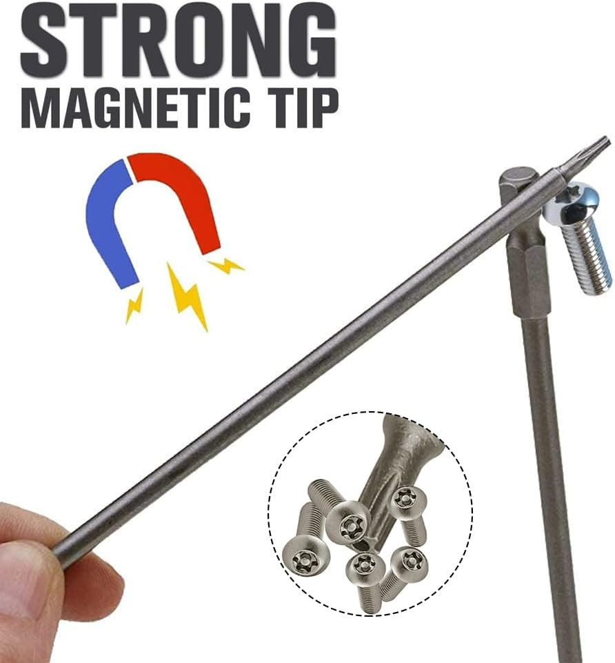 11Pcs 200mm Extra Long Torx Screwdriver Bit Set Magnetic S2 Steel T6-T40