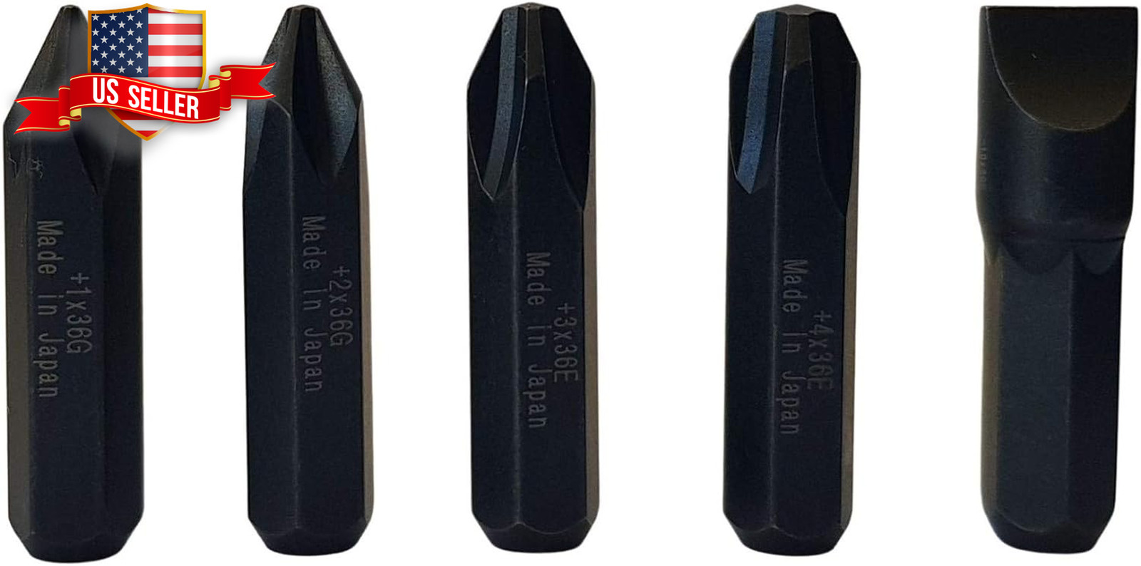 5/16″ JIS Impact Screwdriver Bits | Made in Japan | +1 +2 +3 +4-10 (36Mm Long)