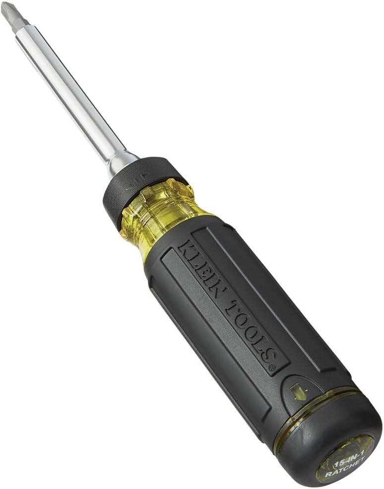 Multi-bit Ratcheting Screwdriver 15-in-1 with Phillips Slotted Torx Nut Driver