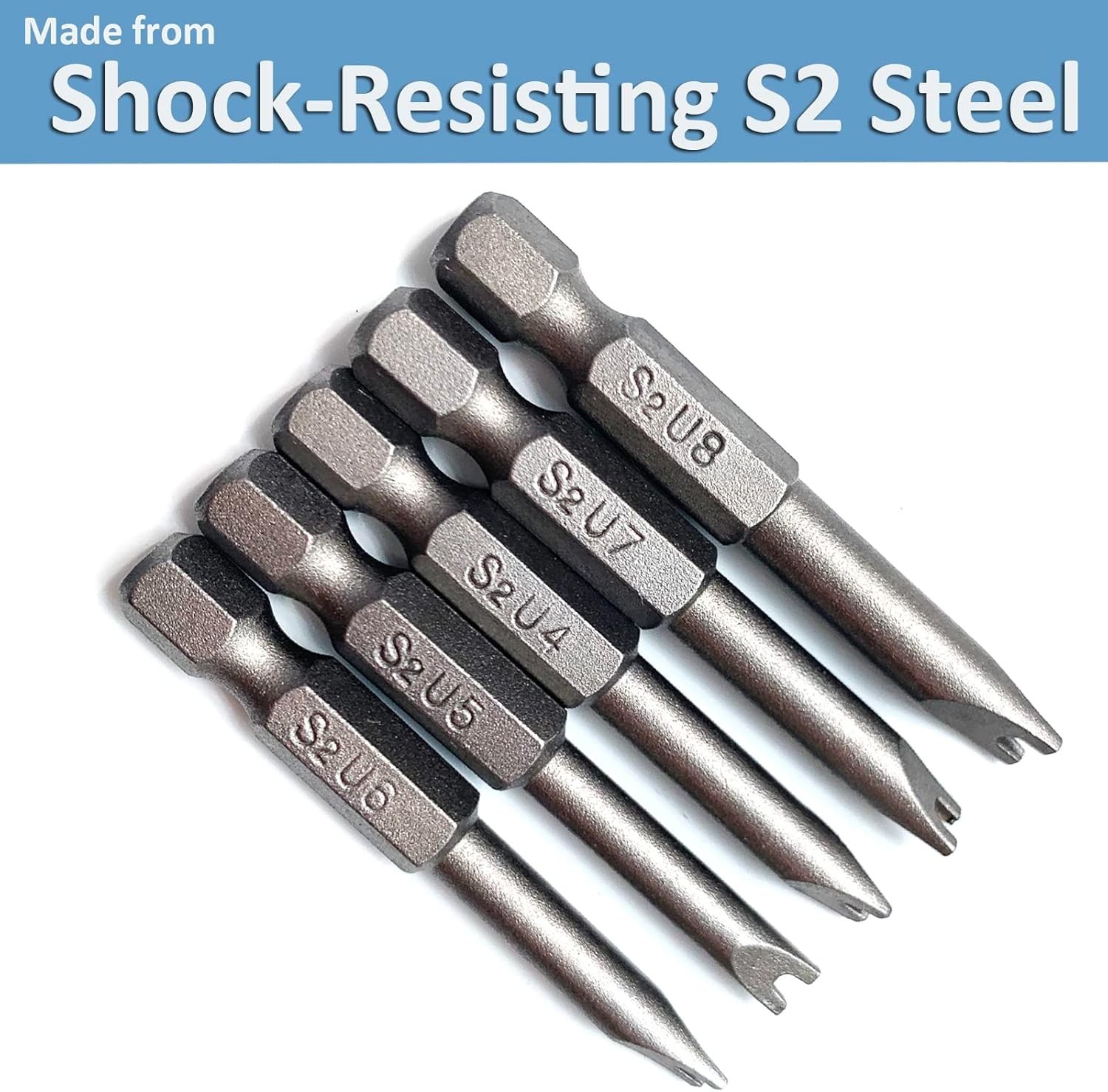 Spanner Screwdriver Bits 5In1 Set U4 U5 U6 U7 U8, 5PCS U-Shaped Screwdriver Bit