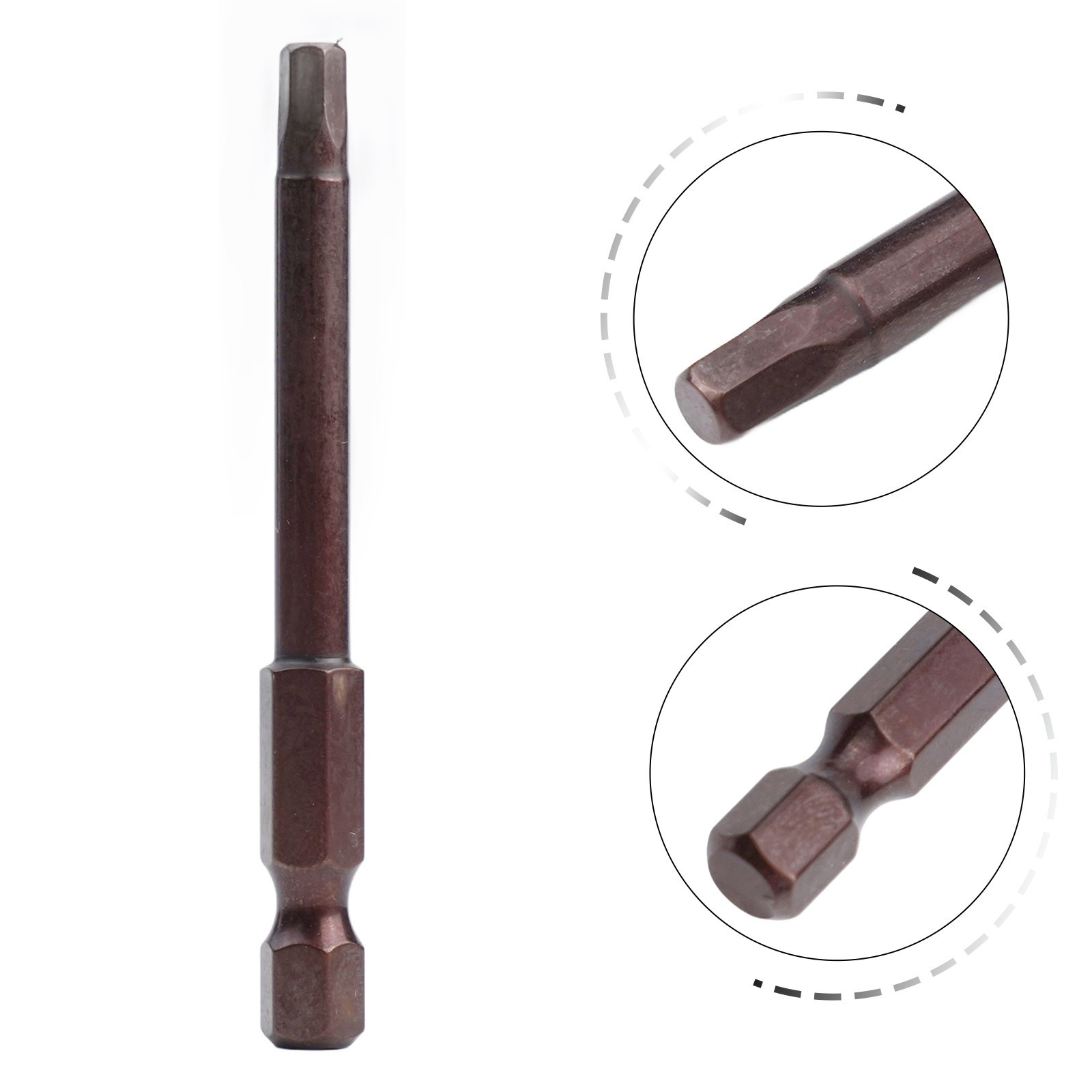 Efficient 7 Piece Hex Screwdriver Bits Set for Various Projects 65mm Length
