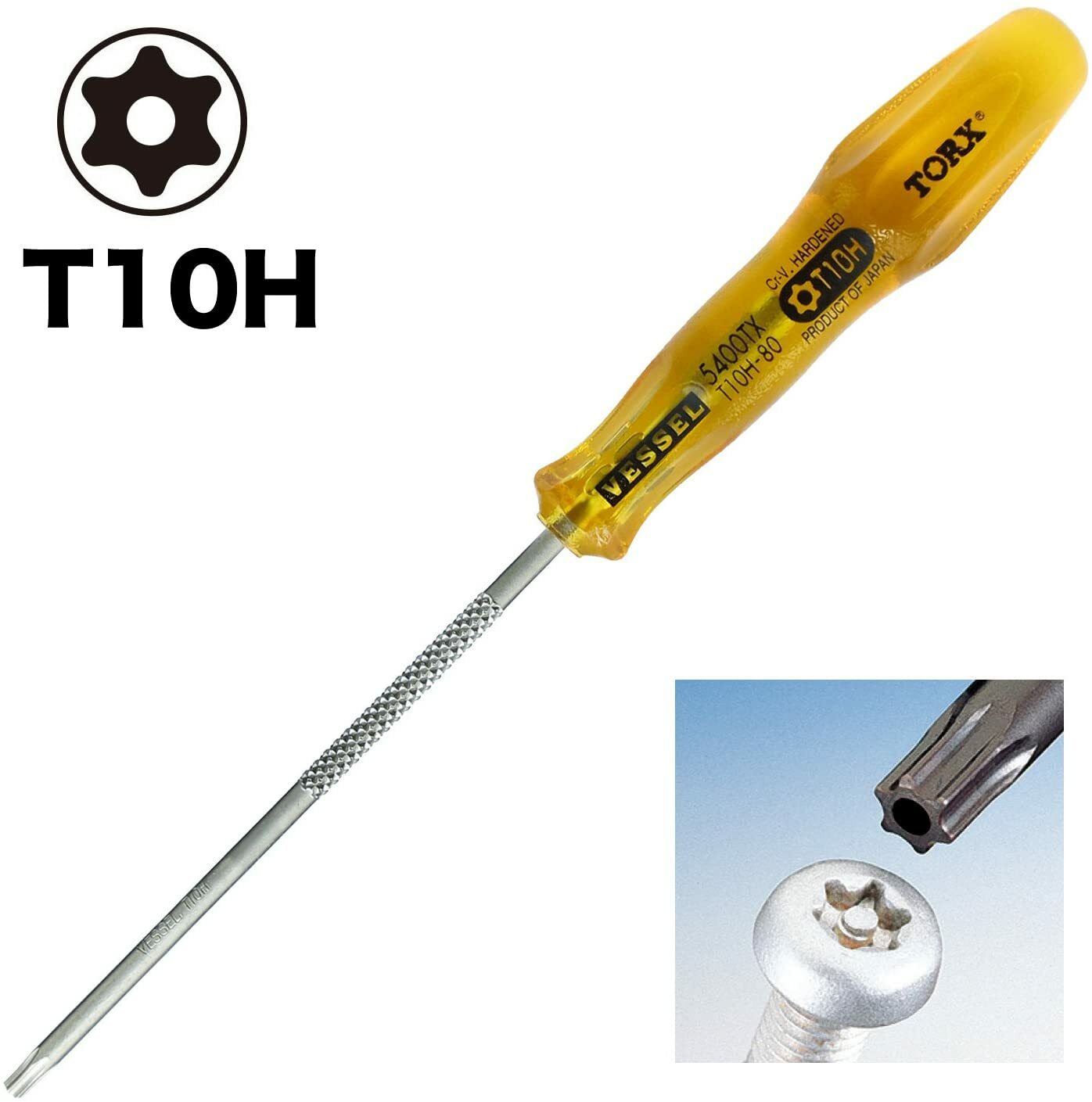 VESSEL TORX Driver 6-piece set 5400TX Power Grip T5 T6 T7H T8H T9H T10H Japan