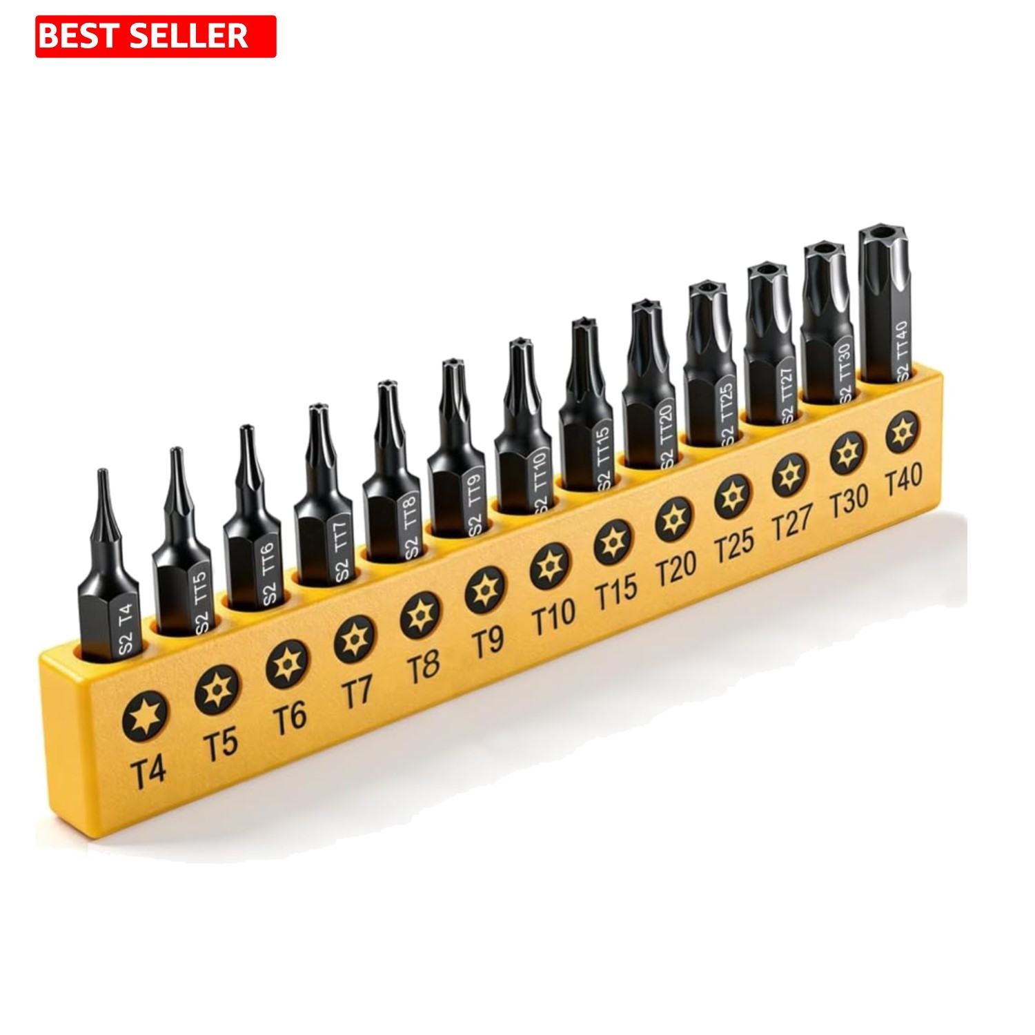 Durable 1-Inch S2 Steel Torx Security Bit Set – 13 Pieces for Electronics & Auto
