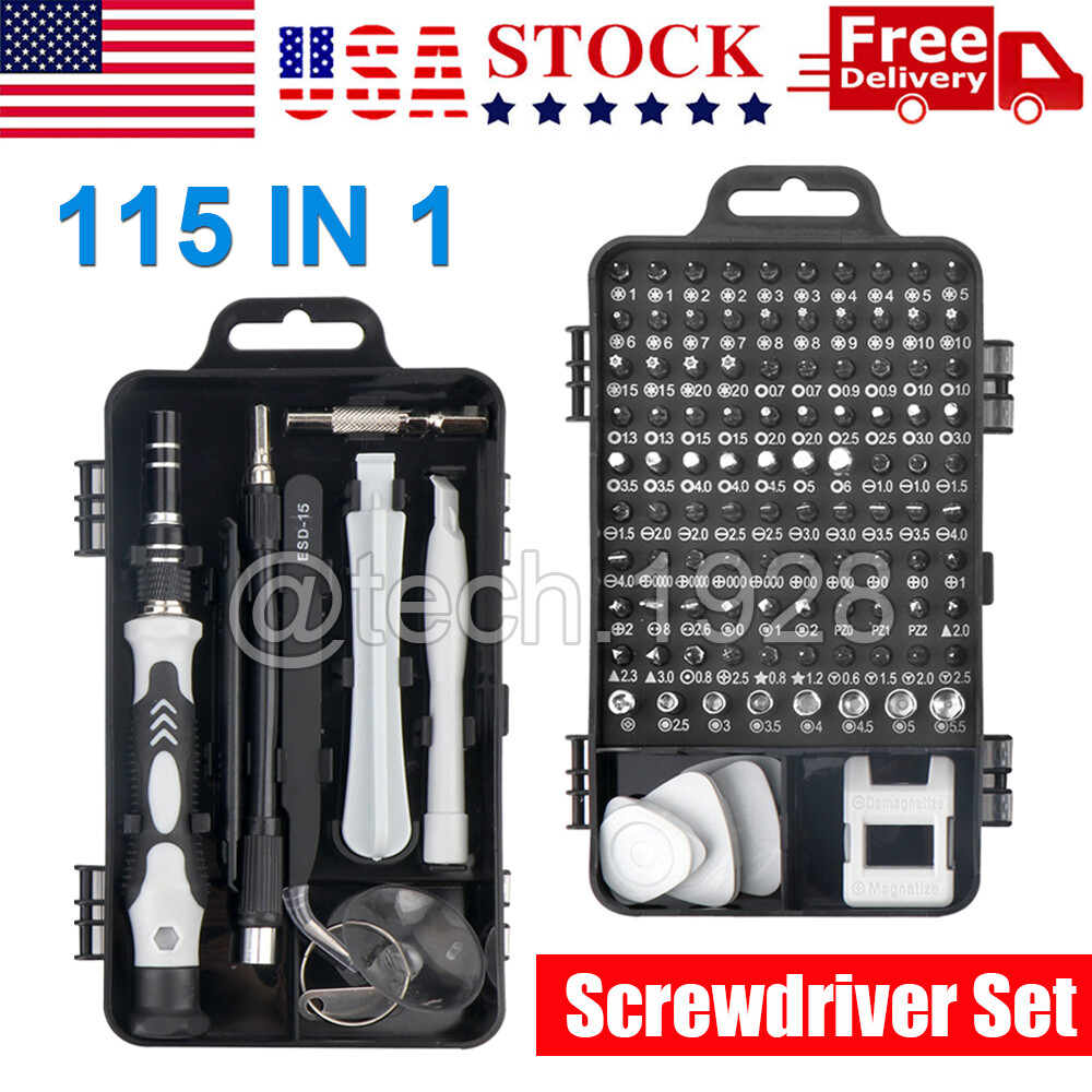 115 in 1 Magnetic Precision Screwdriver Set PC Phone Electronics Repair Tool Kit
