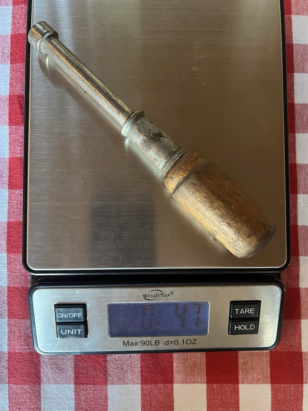 Vintage SPINTITE #3414 7/16″ Nut Driver 6 Point Walden Worcester Wood Handle