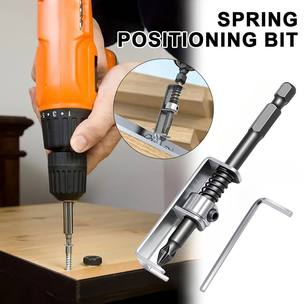 8 Pack Spring Loaded Screw Holder Bit Set for Woodworking and Construction Use