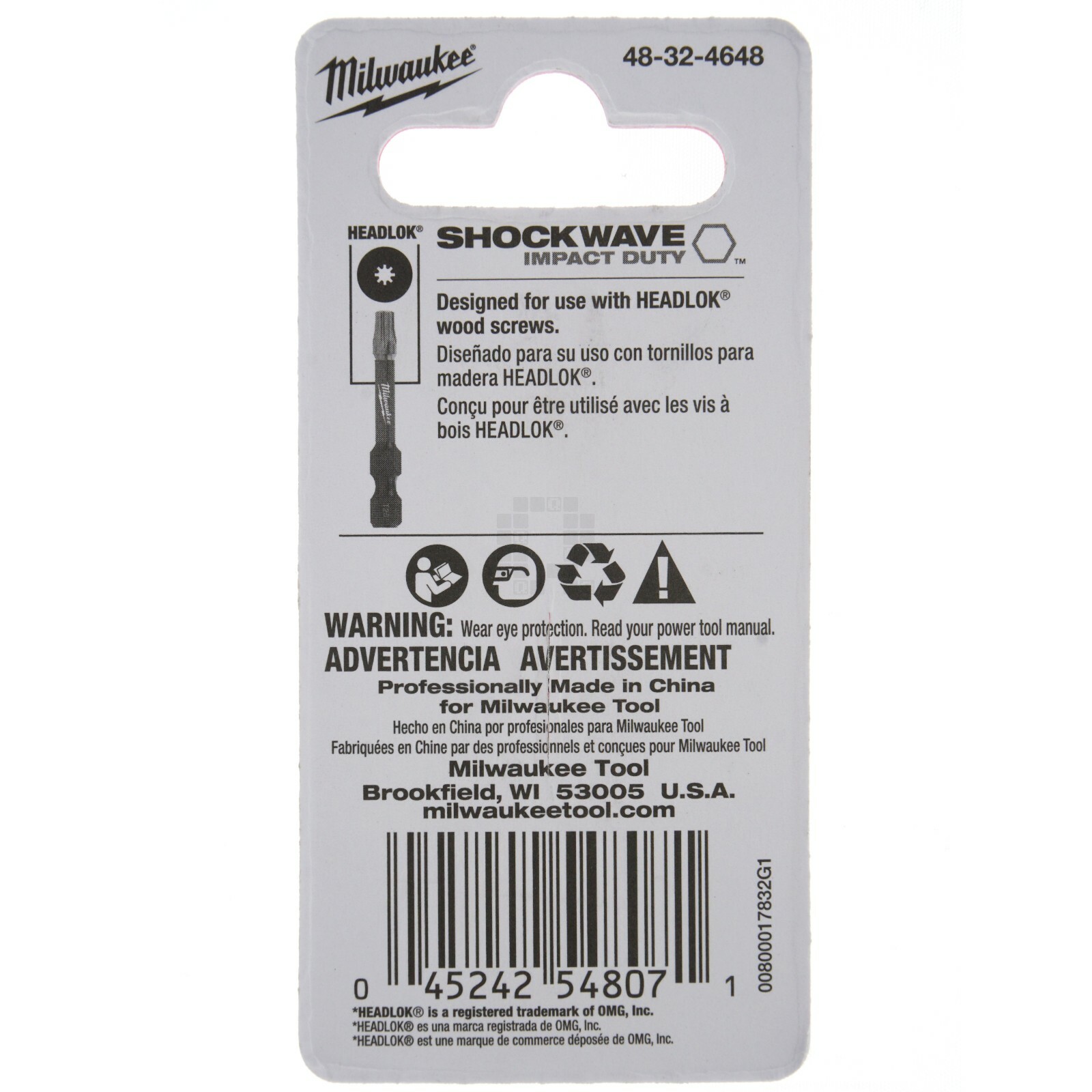 Milwaukee 48-32-4648 SHOCKWAVE HEADLOK Specialty Wood Screws, 2″ Length, 2 Pack